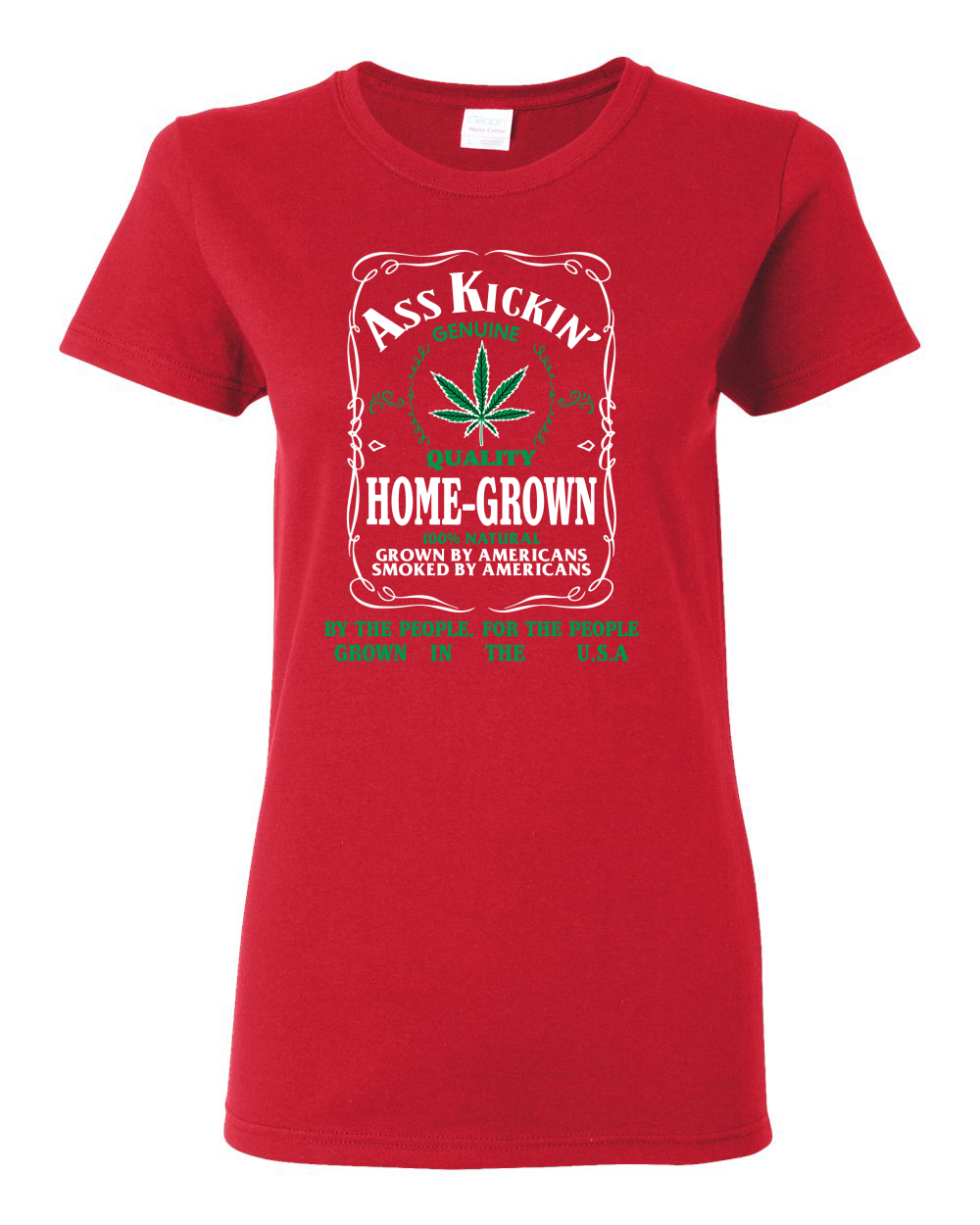 Camiseta gráfica Ass Kickin"" cultivada en casa calidad genuina hierba para mujeres - Imagen 13 de 17