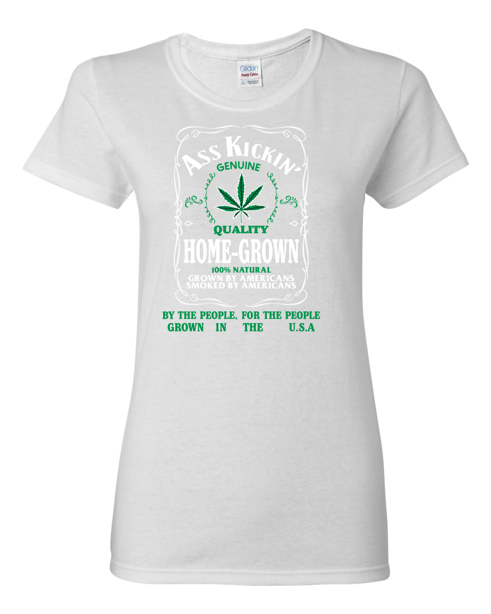 Camiseta gráfica Ass Kickin"" cultivada en casa calidad genuina hierba para mujeres - Imagen 15 de 17