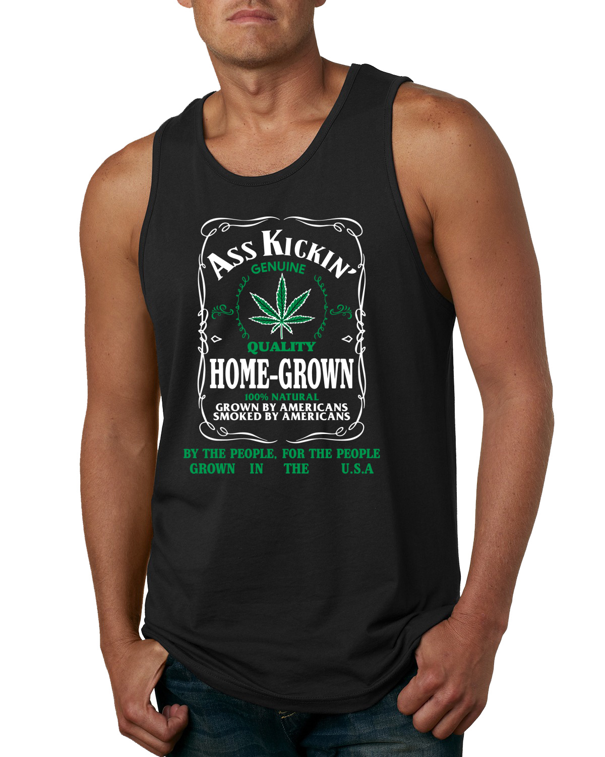 Ass Kickin"" hausgemachtes Originalqualität Unkraut Herren Tank Top - Bild 2 von 8
