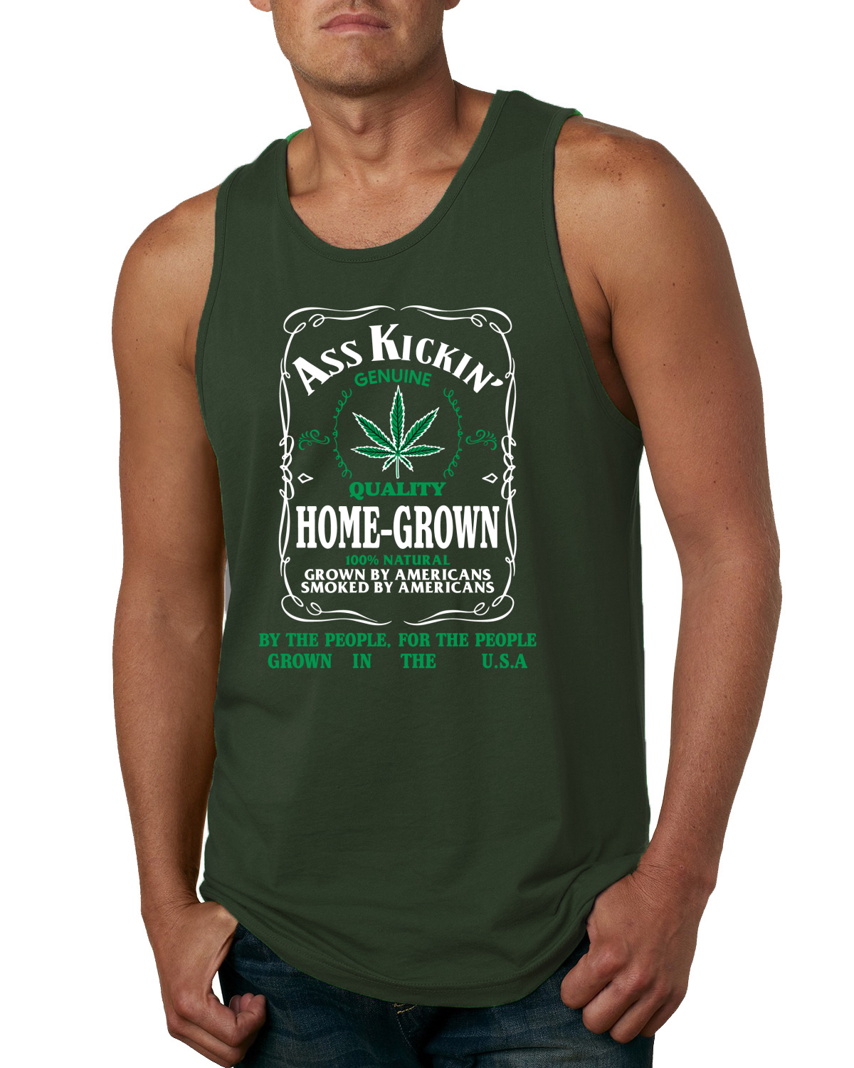 Ass Kickin"" hausgemachtes Originalqualität Unkraut Herren Tank Top - Bild 3 von 8