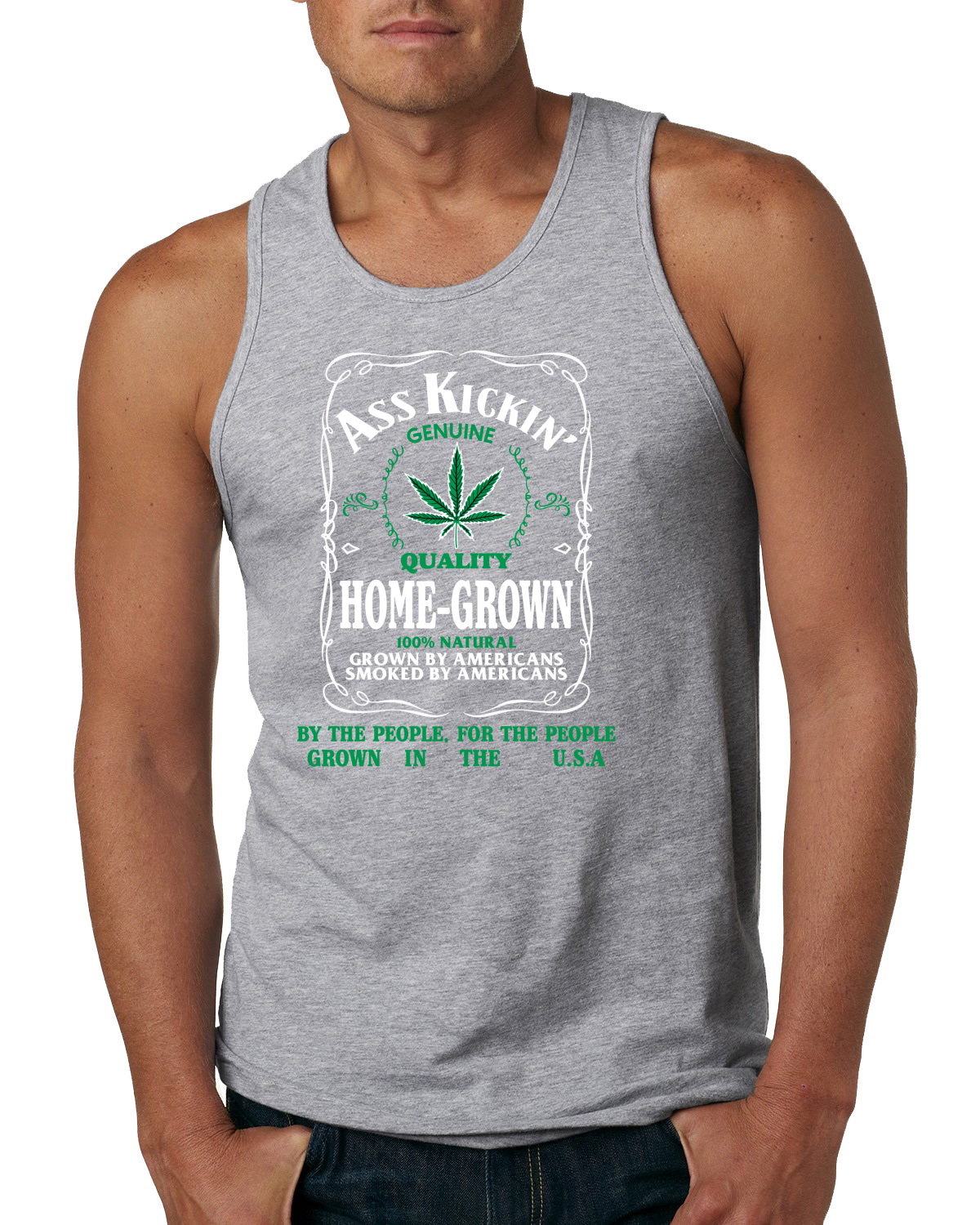 Ass Kickin"" hausgemachtes Originalqualität Unkraut Herren Tank Top - Bild 4 von 8