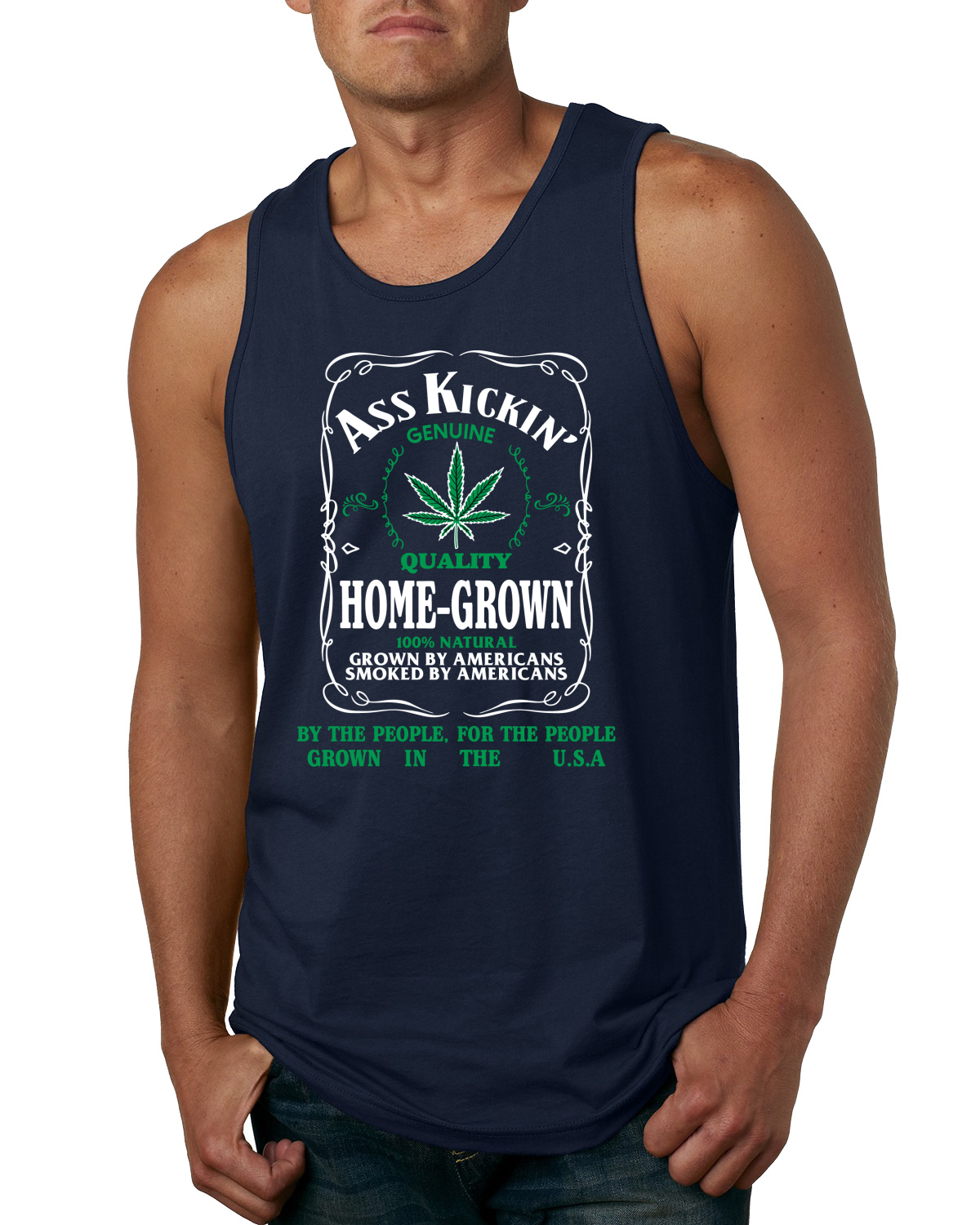 Ass Kickin"" hausgemachtes Originalqualität Unkraut Herren Tank Top - Bild 5 von 8