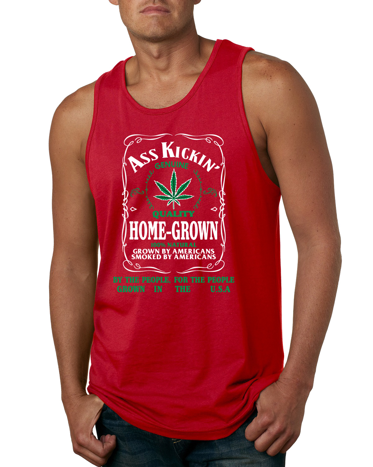 Ass Kickin"" hausgemachtes Originalqualität Unkraut Herren Tank Top - Bild 6 von 8
