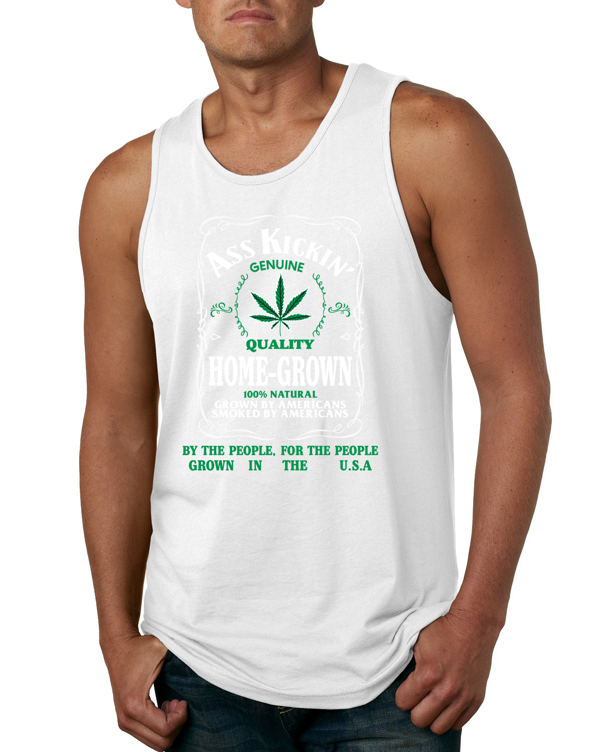 Ass Kickin"" hausgemachtes Originalqualität Unkraut Herren Tank Top - Bild 8 von 8