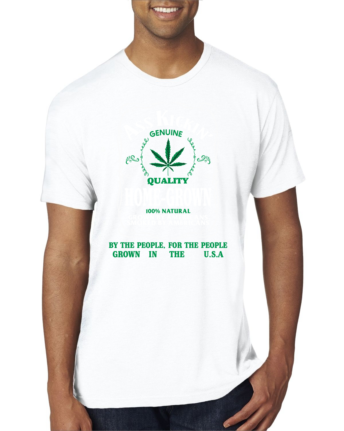 Camiseta Ass Kickin"" Cultivada en Casa Calidad Genuina Hierba Hombres Premium Tri Mezcla - Imagen 16 de 16