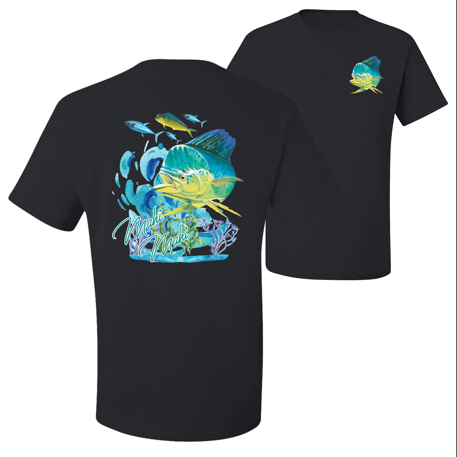 Classic Fresh Mahi Classic Nautical Fish Graphic Men Tshirt - Picture 3 of 25