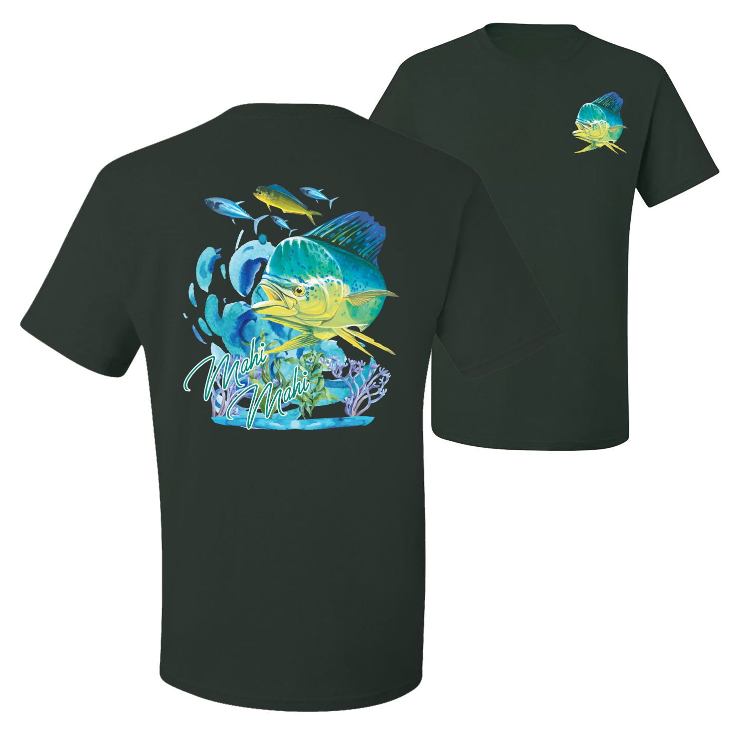 Classic Fresh Mahi Classic Nautical Fish Graphic Men Tshirt - Picture 22 of 25