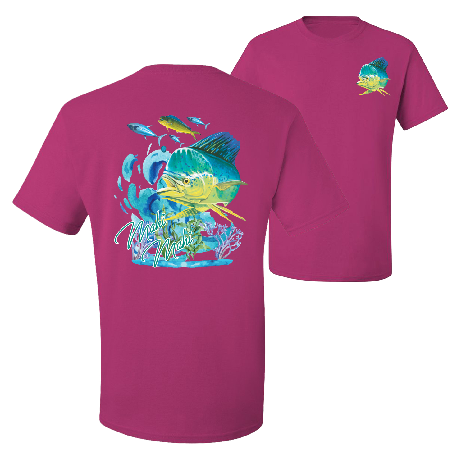 Classic Fresh Mahi Classic Nautical Fish Graphic Men Tshirt - Picture 5 of 25