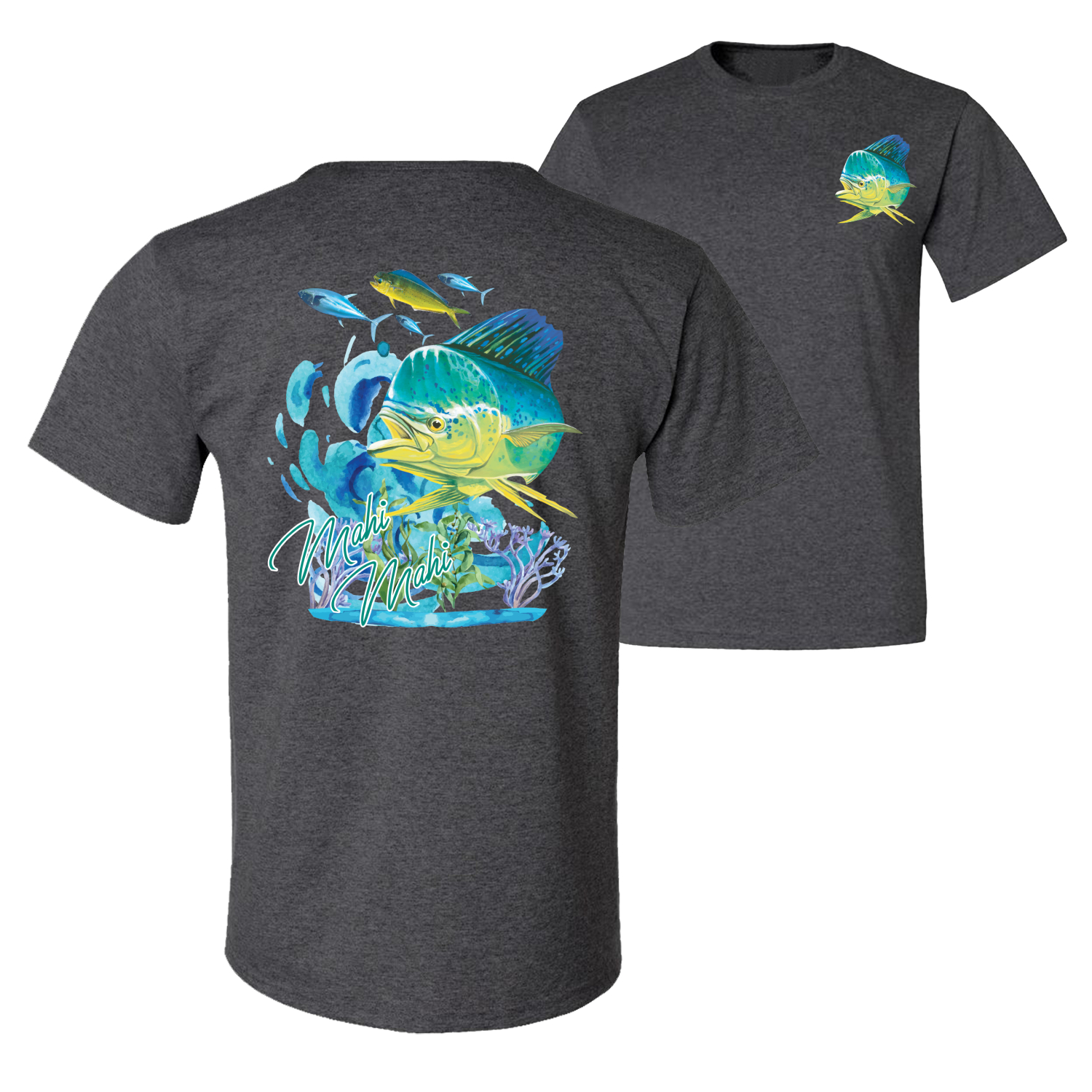 Classic Fresh Mahi Classic Nautical Fish Graphic Men Tshirt - Picture 7 of 25