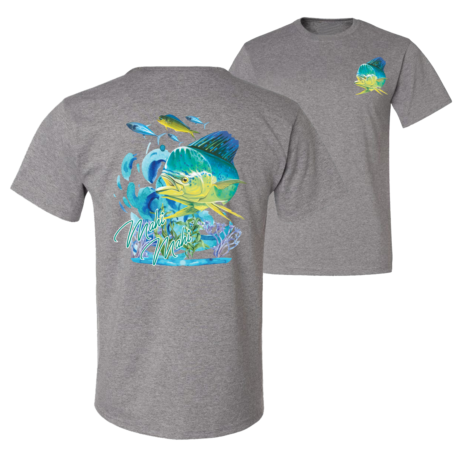 Classic Fresh Mahi Classic Nautical Fish Graphic Men Tshirt - Picture 8 of 25