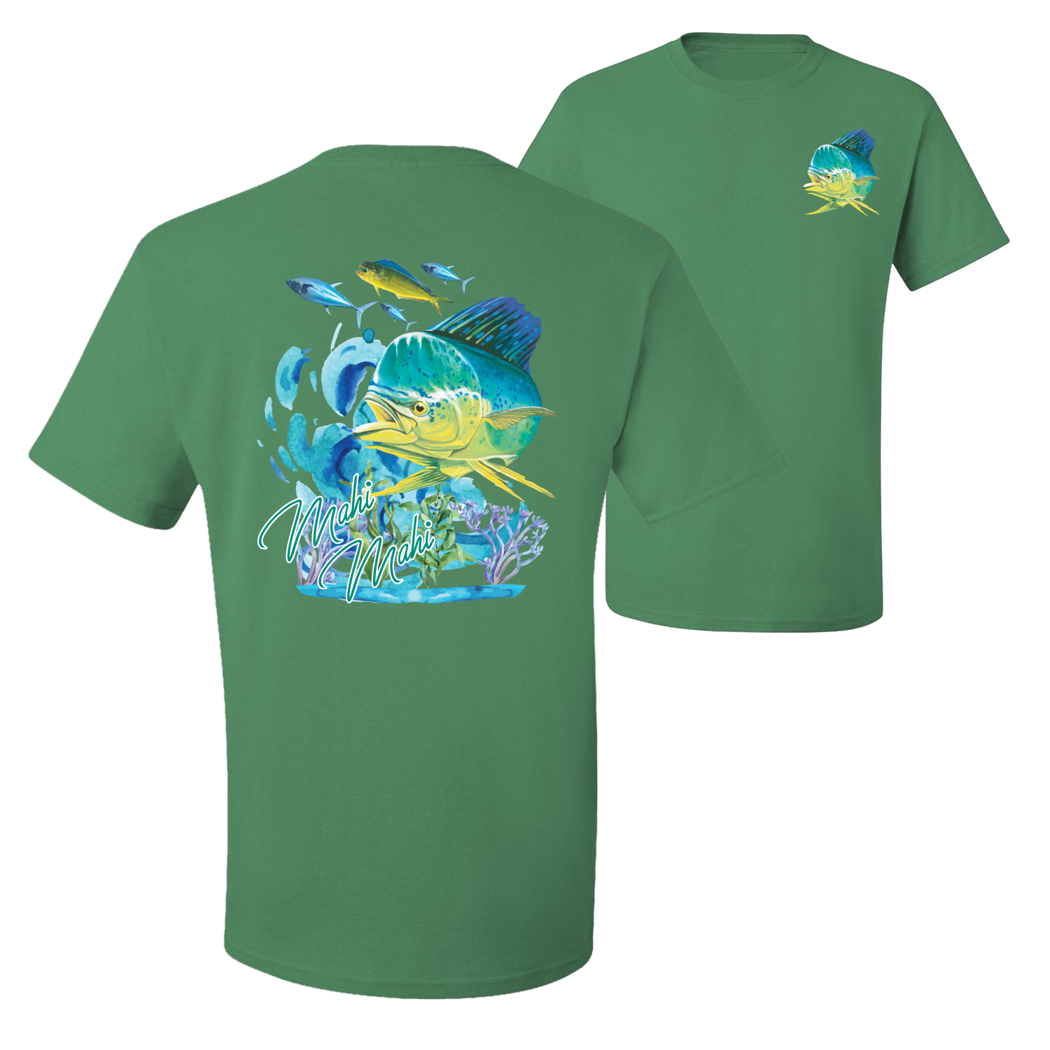 Classic Fresh Mahi Classic Nautical Fish Graphic Men Tshirt - Picture 9 of 25