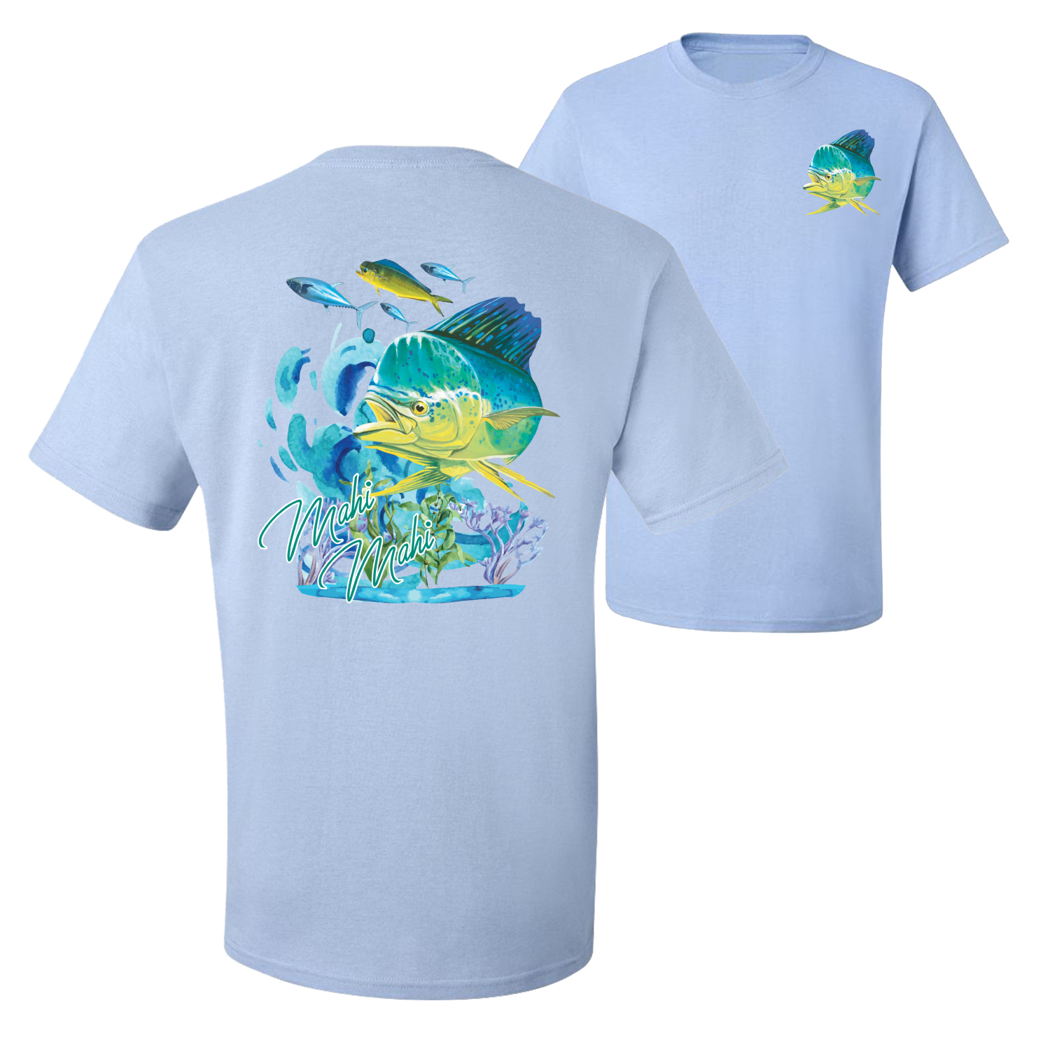 Classic Fresh Mahi Classic Nautical Fish Graphic Men Tshirt - Picture 10 of 25