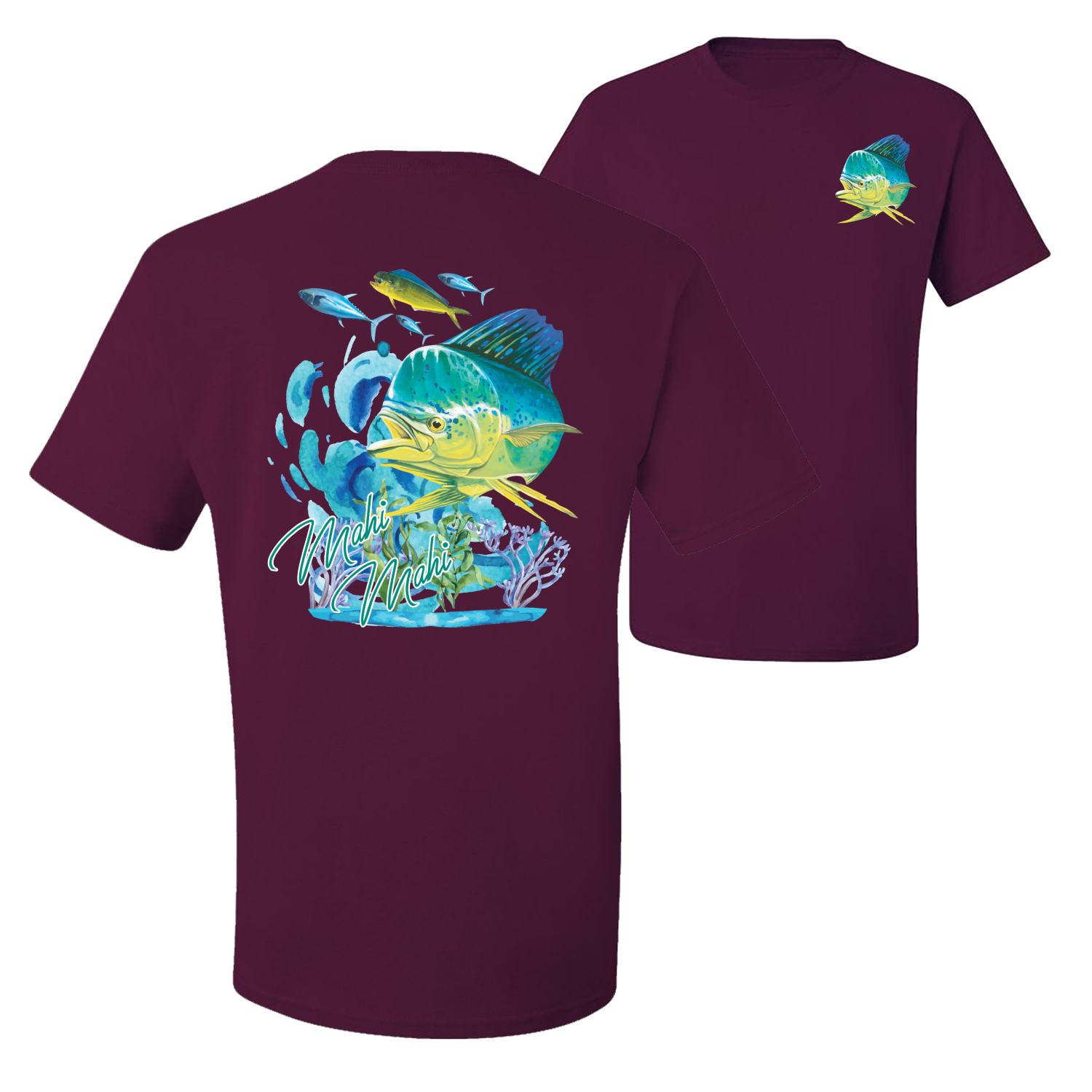 Classic Fresh Mahi Classic Nautical Fish Graphic Men Tshirt - Picture 13 of 25