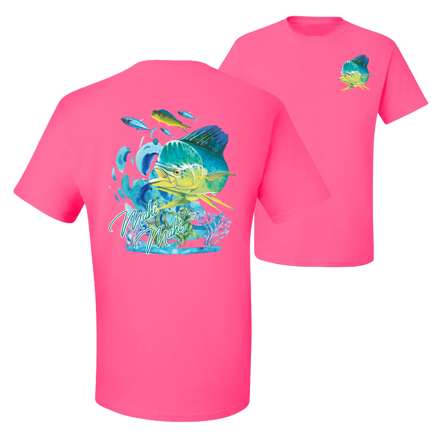 Classic Fresh Mahi Classic Nautical Fish Graphic Men Tshirt - Picture 15 of 25
