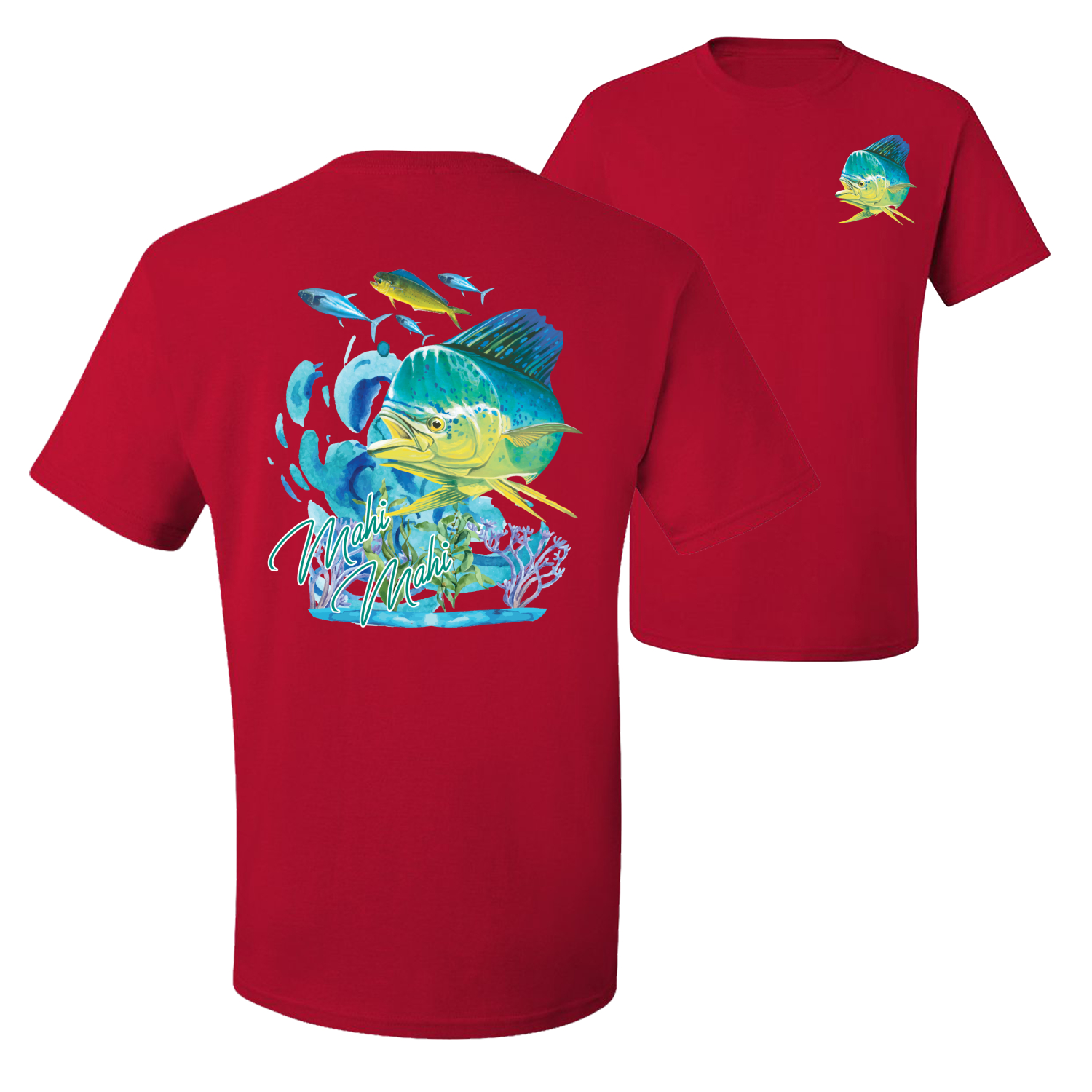 Classic Fresh Mahi Classic Nautical Fish Graphic Men Tshirt - Picture 19 of 25