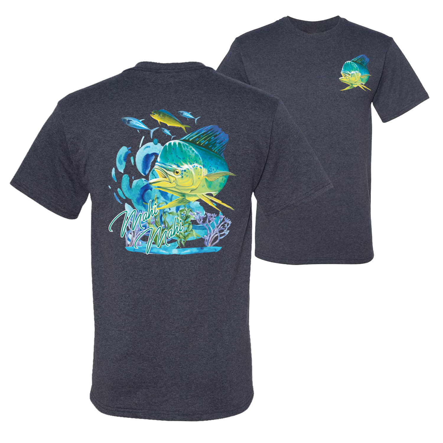 Classic Fresh Mahi Classic Nautical Fish Graphic Men Tshirt - Picture 24 of 25