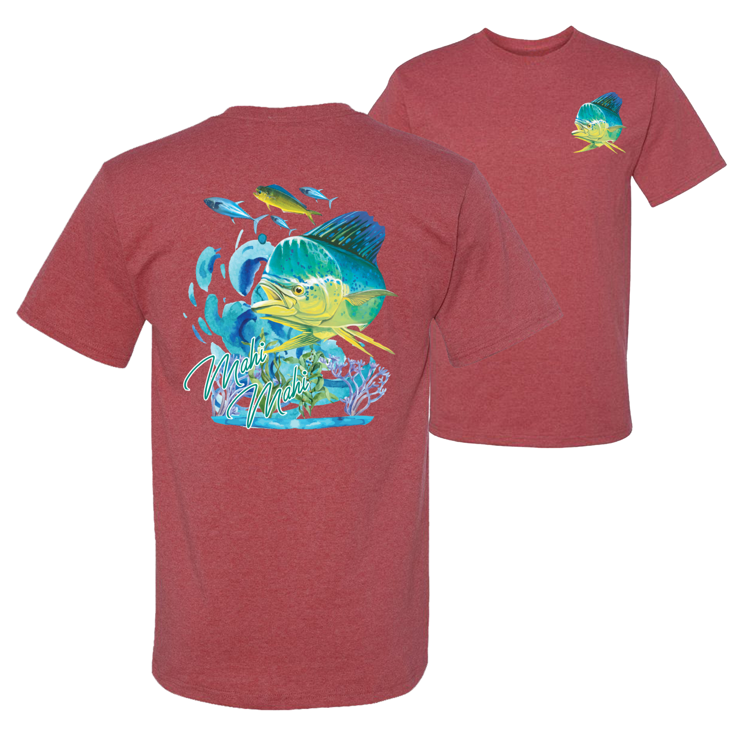 Classic Fresh Mahi Classic Nautical Fish Graphic Men Tshirt - Picture 25 of 25