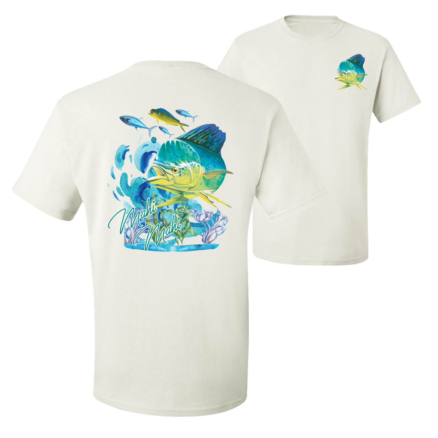 Classic Fresh Mahi Classic Nautical Fish Graphic Men Tshirt - Picture 21 of 25