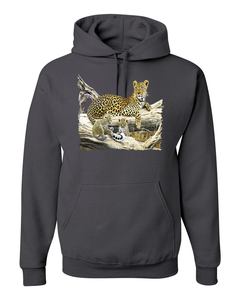 Wild Forest Spotted Cheetah Family Graphic Hoodie Sweatshirt - Picture 11 of 21