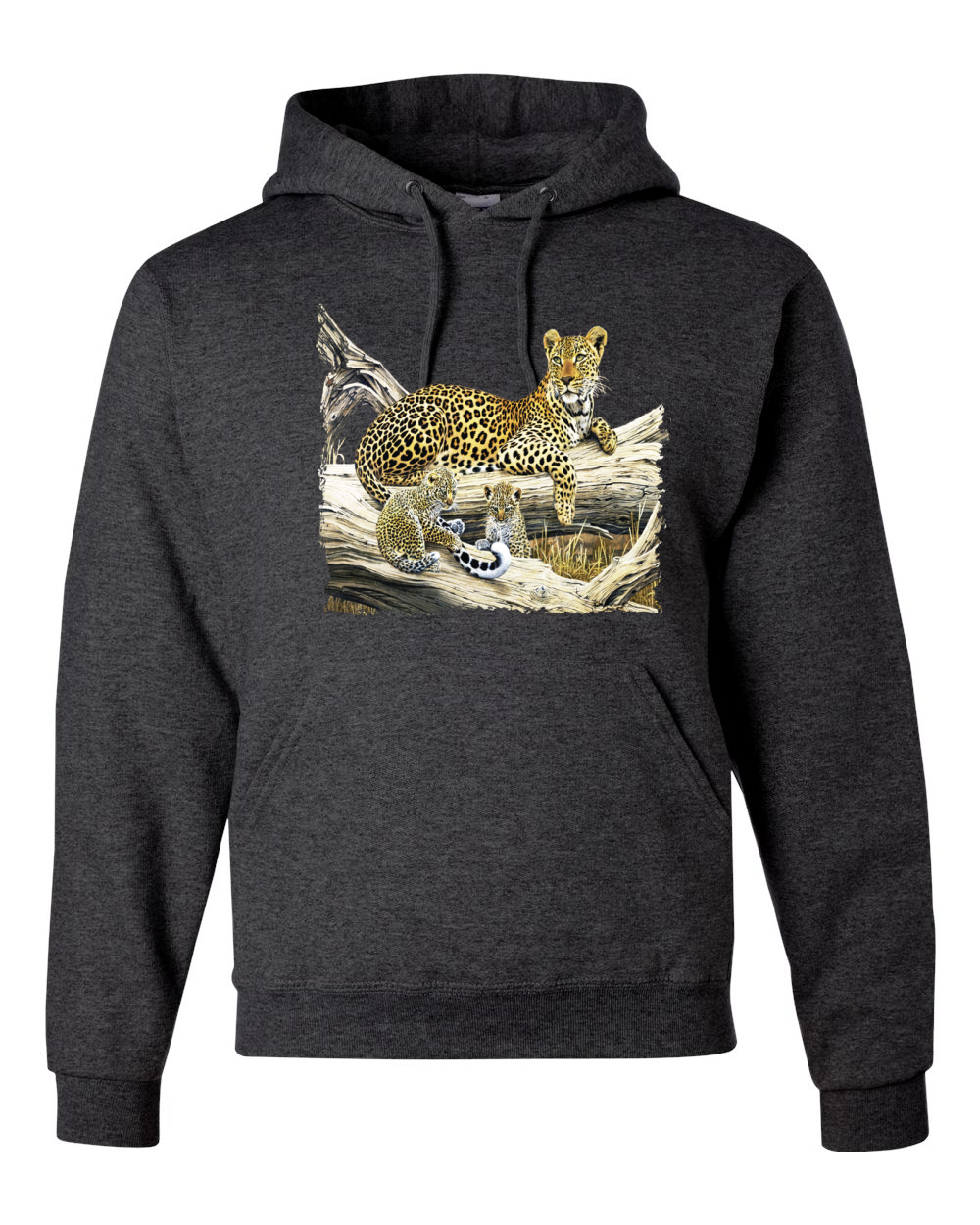 Wild Forest Spotted Cheetah Family Graphic Hoodie Sweatshirt - Picture 12 of 21