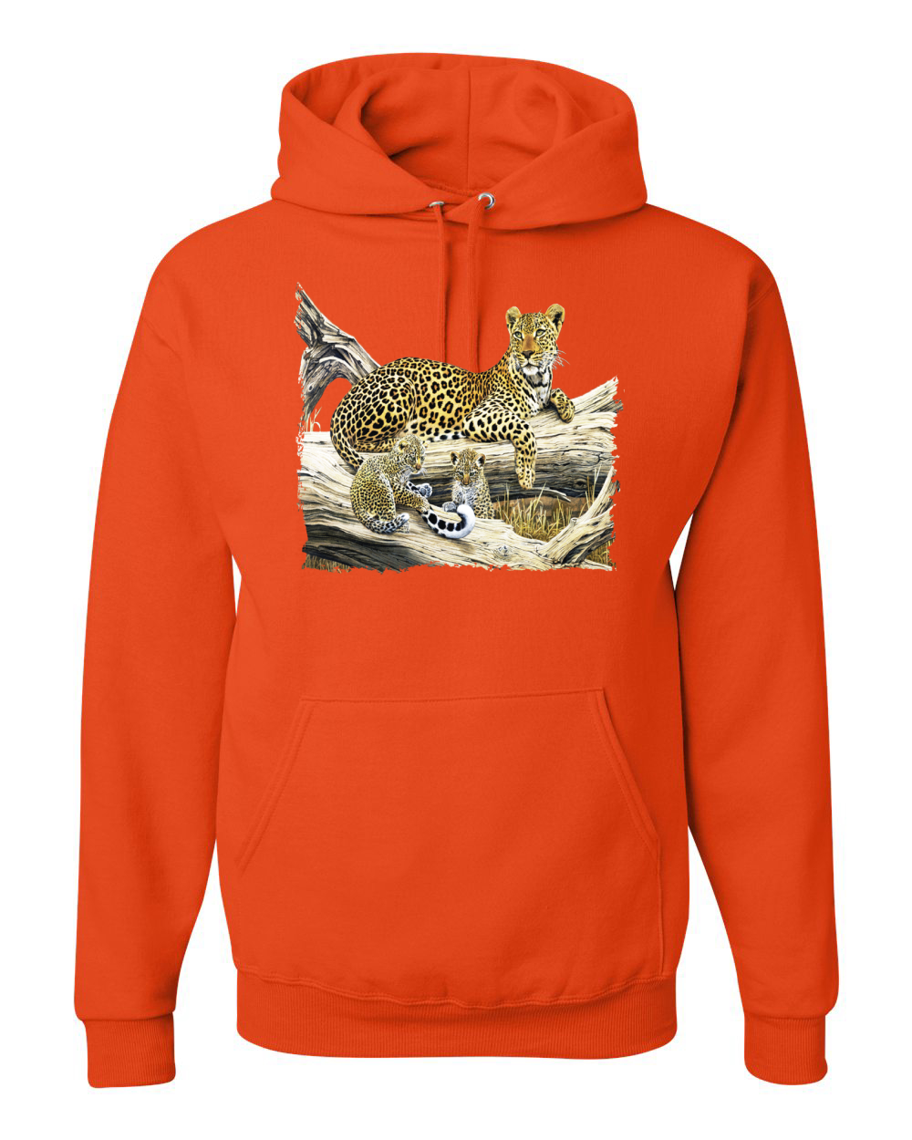 Wild Forest Spotted Cheetah Family Graphic Hoodie Sweatshirt - Picture 17 of 21