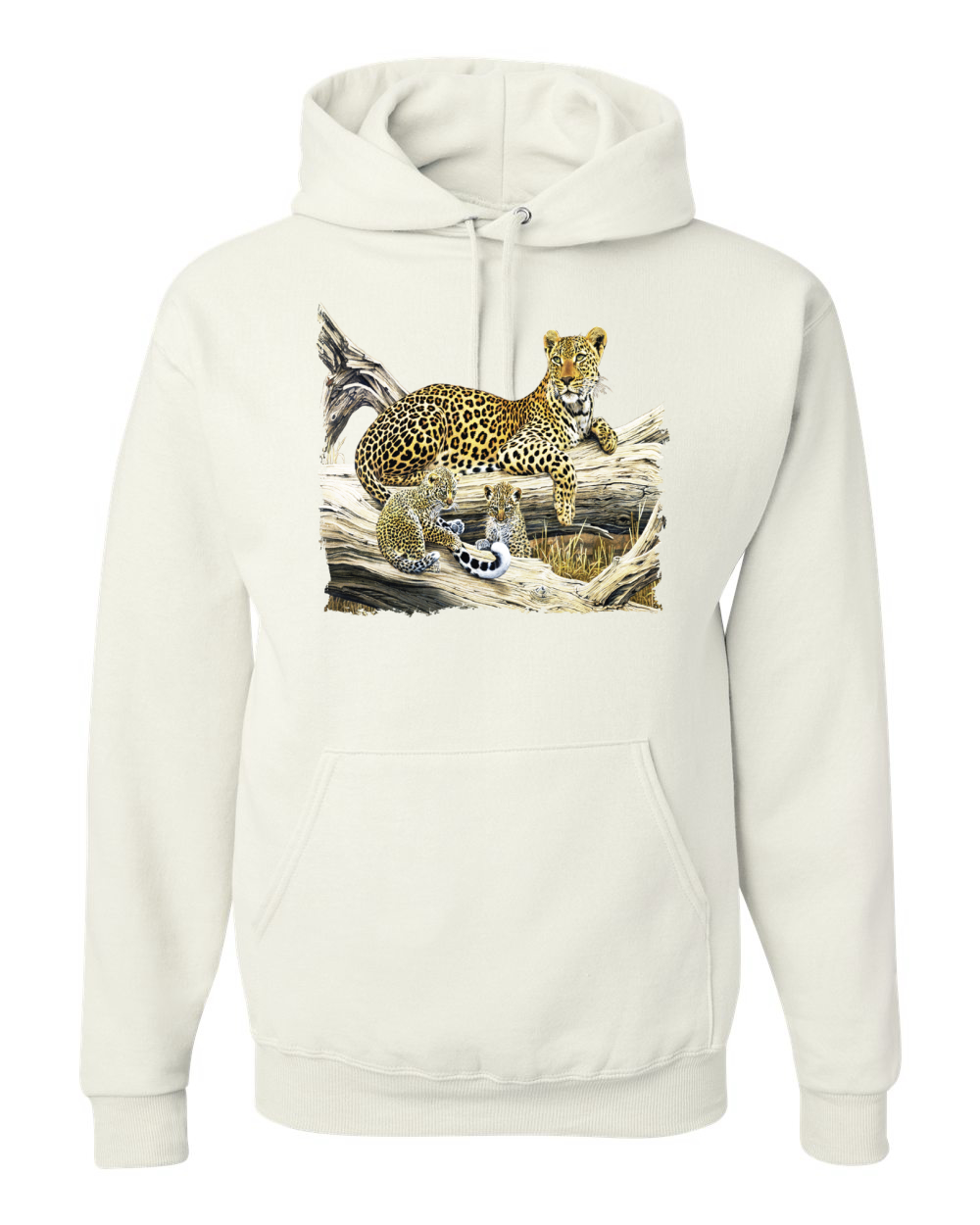 Wild Forest Spotted Cheetah Family Graphic Hoodie Sweatshirt - Picture 10 of 21