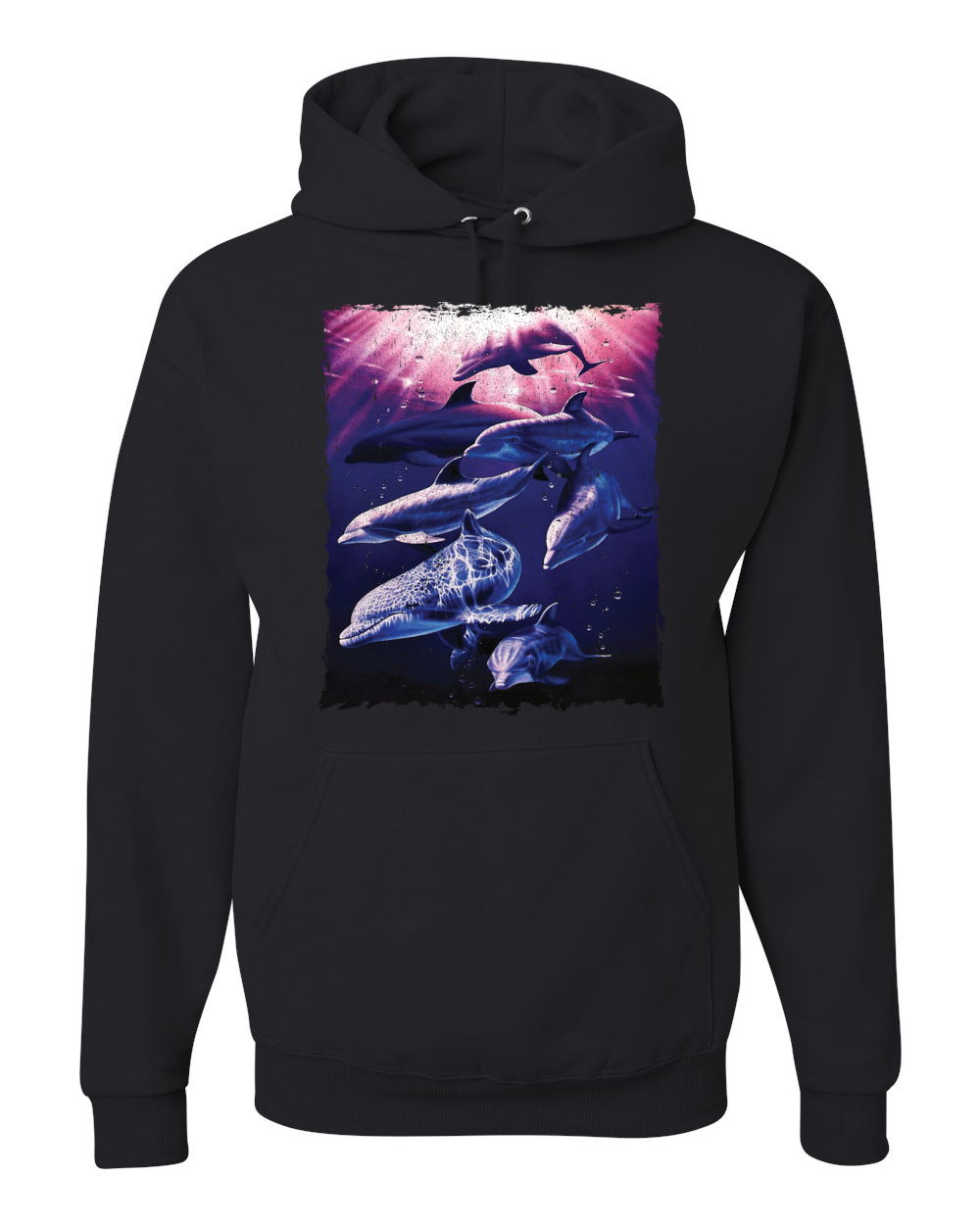 Underwater Whale Dolphin Bottlenose Nautical Graphic Hoodie Sweatshirt