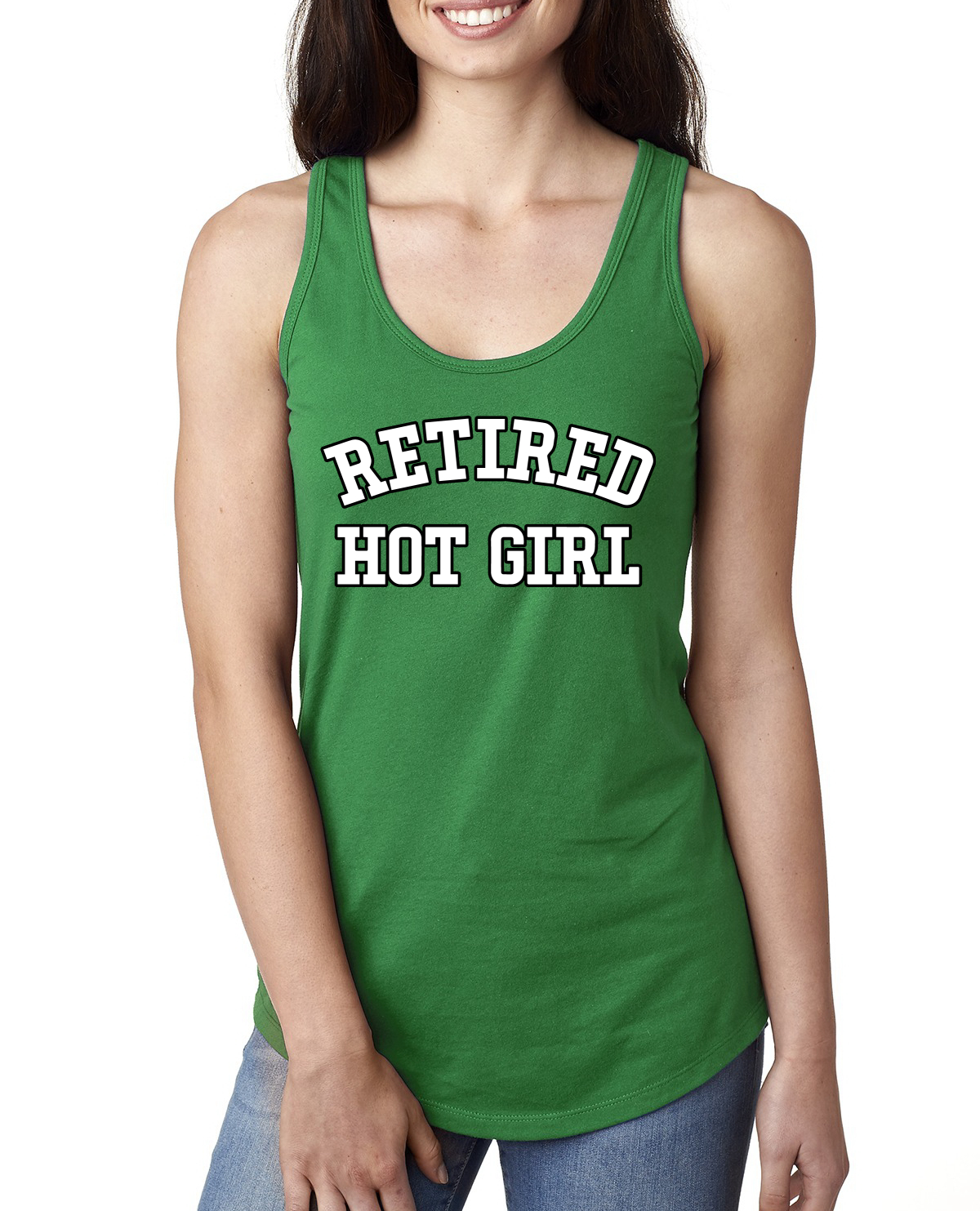 Retired Hot Girl Ladies Racerback Tank Top