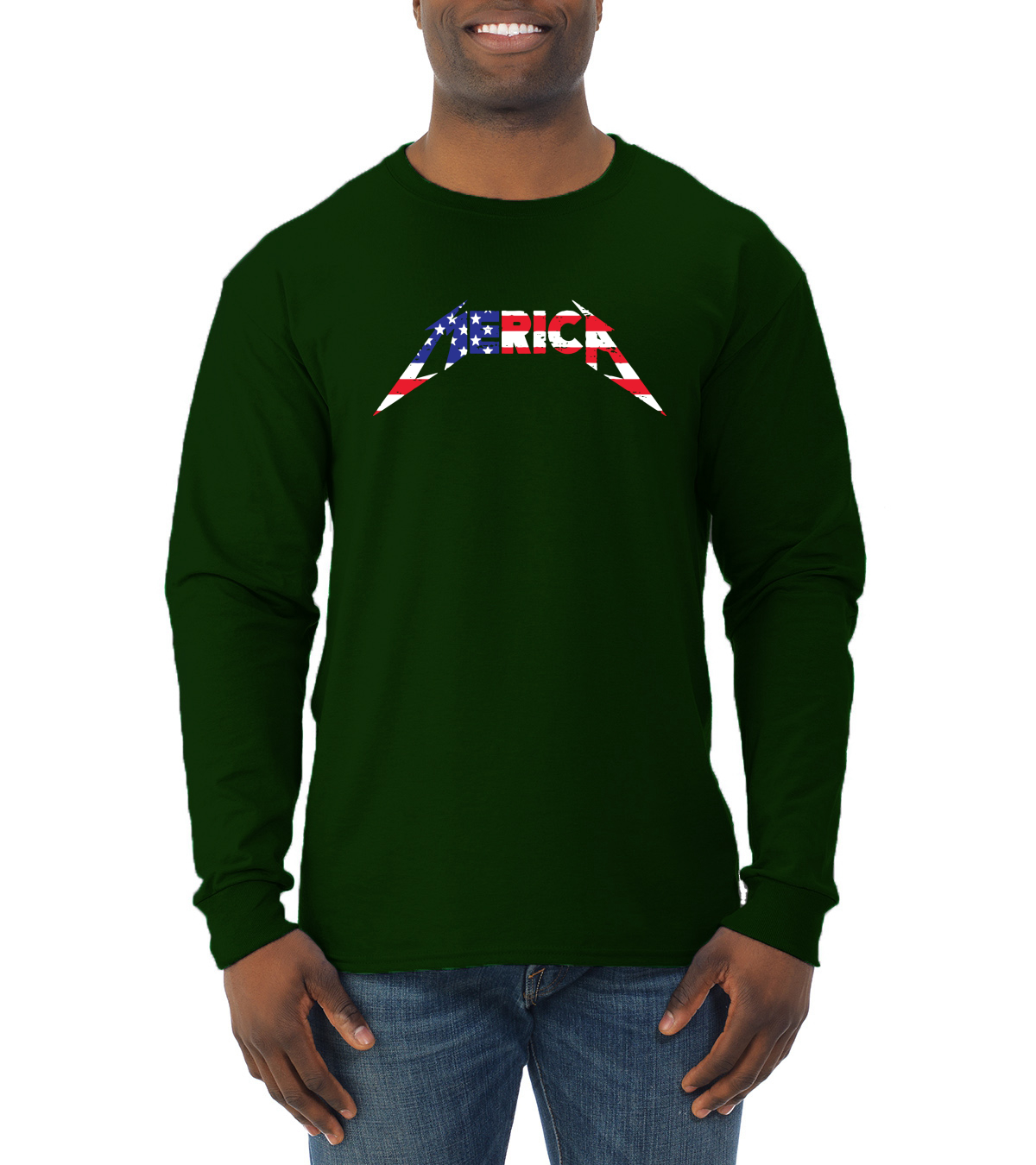 Camiseta para hombre America USA Metallica Lightning manga larga - Imagen 9 de 9