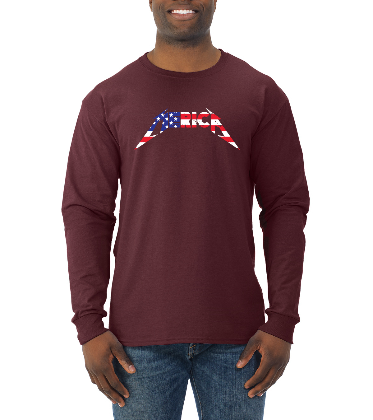 Camiseta para hombre America USA Metallica Lightning manga larga - Imagen 8 de 9