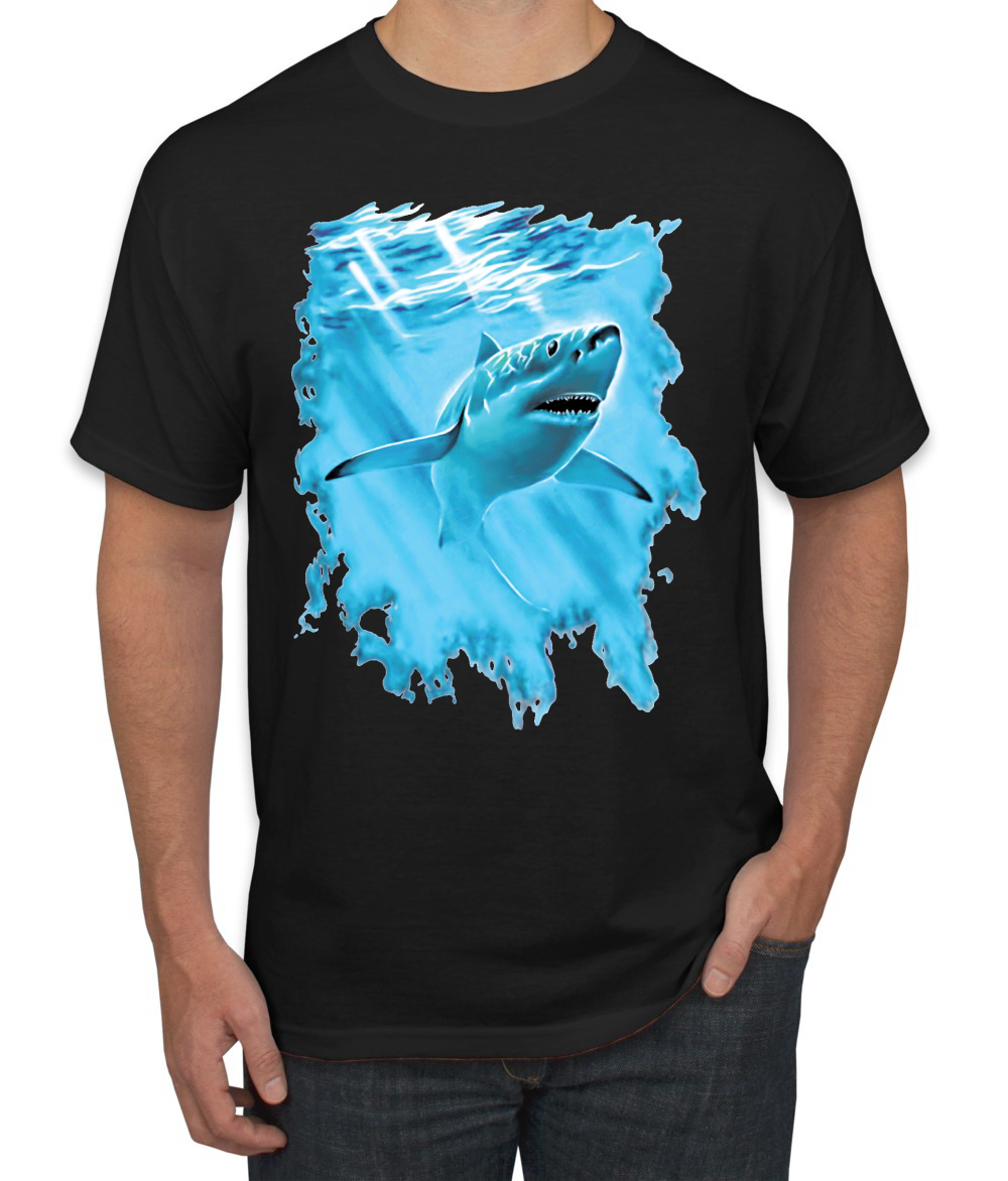 Swimming Shark Animals Men Graphic Tshirt - Picture 3 of 23