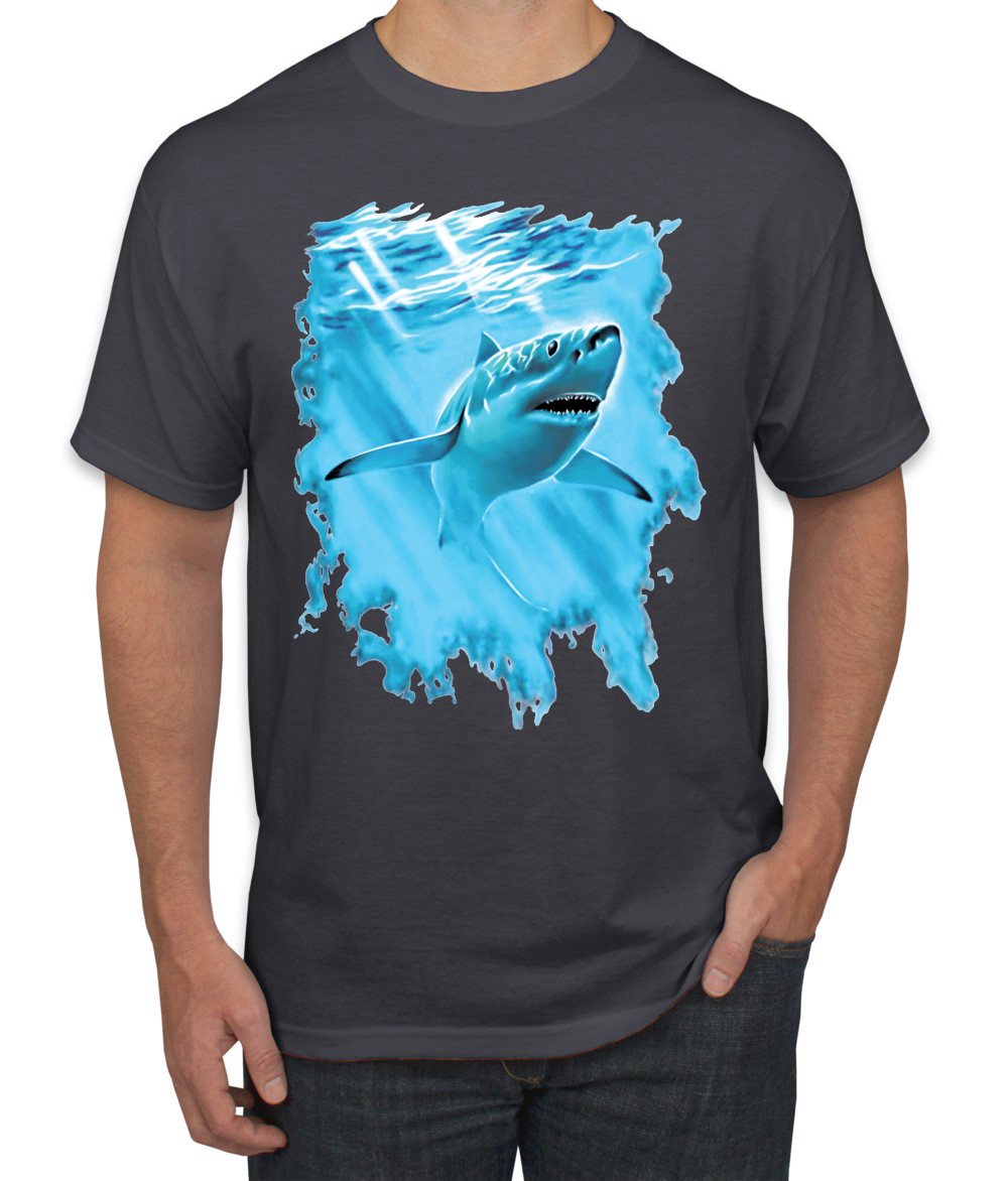 Swimming Shark Animals Men Graphic Tshirt - Picture 4 of 23