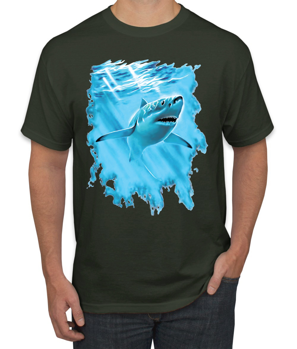 Swimming Shark Animals Men Graphic Tshirt - Picture 5 of 23
