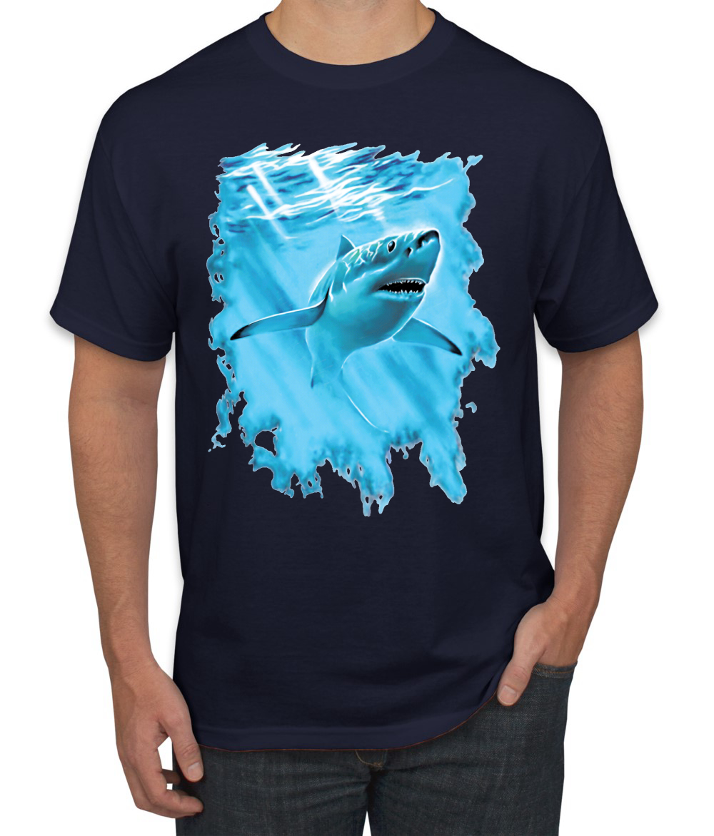 Swimming Shark Animals Men Graphic Tshirt - Picture 14 of 23
