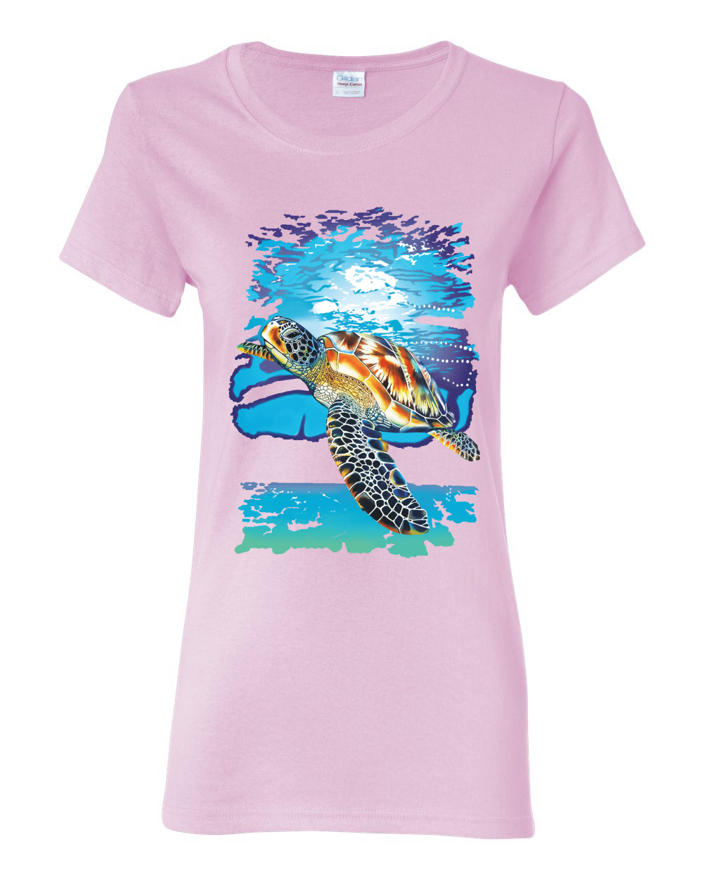 Swimming Sea Turtle Animals Women Graphic Shirt - Picture 10 of 17
