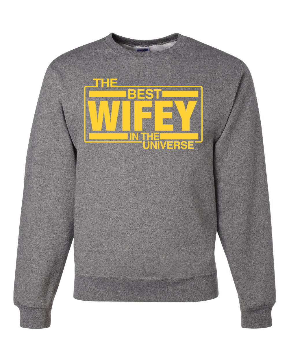The Best Wifey in The Universe Unisex Crewneck Graphic Sweatshirt - Picture 6 of 14