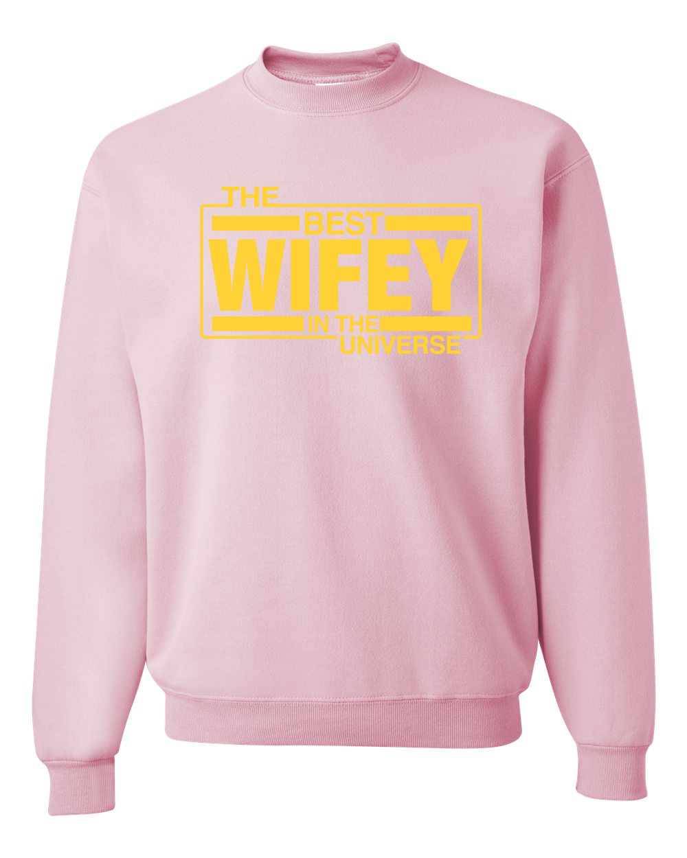 The Best Wifey in The Universe Unisex Crewneck Graphic Sweatshirt - Picture 7 of 14