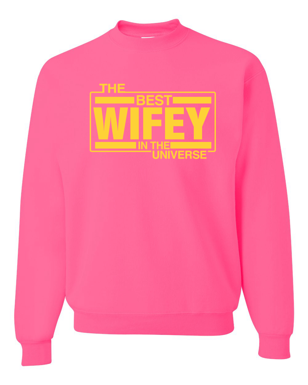 The Best Wifey in The Universe Unisex Crewneck Graphic Sweatshirt - Picture 9 of 14