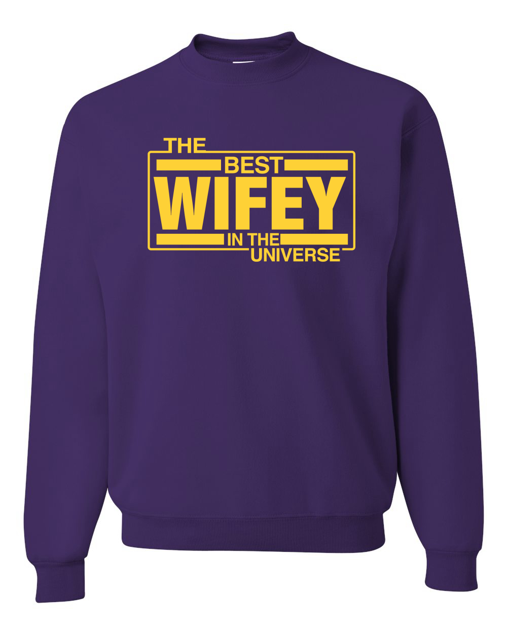 The Best Wifey in The Universe Unisex Crewneck Graphic Sweatshirt - Picture 10 of 14