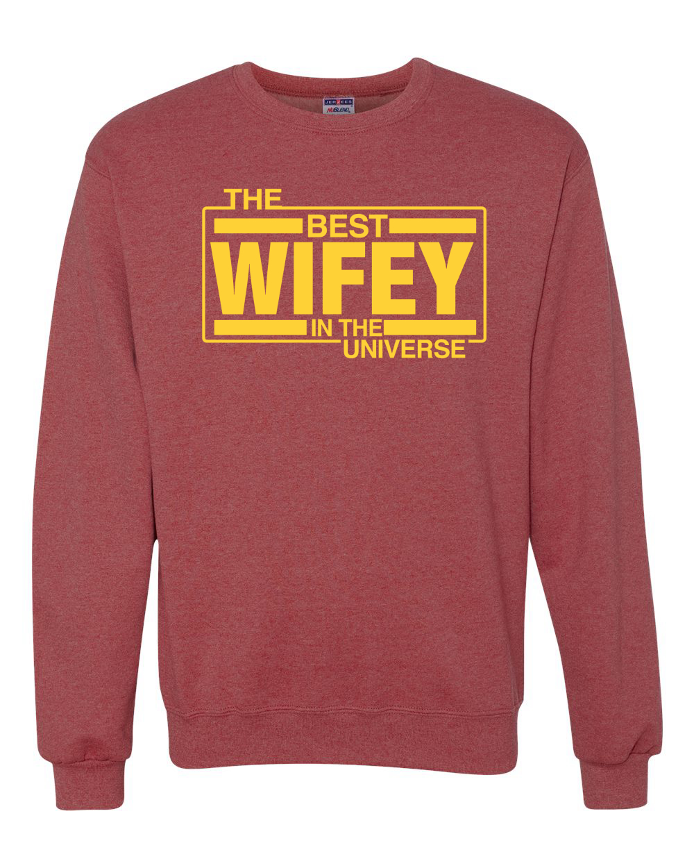 The Best Wifey in The Universe Unisex Crewneck Graphic Sweatshirt - Picture 14 of 14