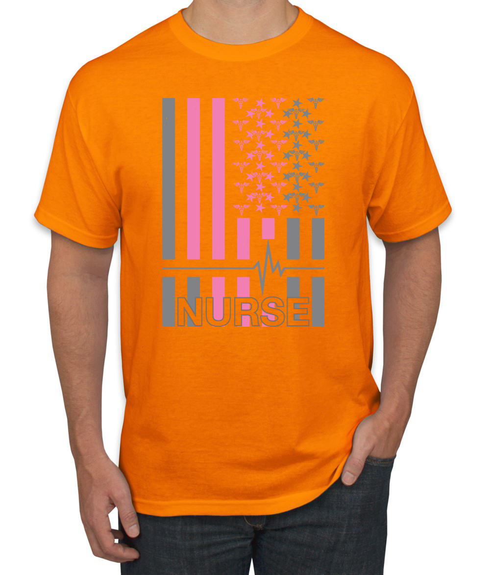 Camiseta gráfica Nurse Flag Heartbeat héroe cuidador enfermera hombre - Imagen 15 de 23