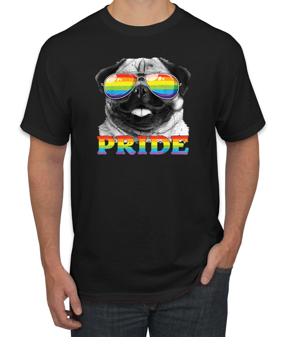 LGBTQ Mops Hundeliebhaber Männer LGBT Pride Grafik Tshirt - Bild 4 von 26