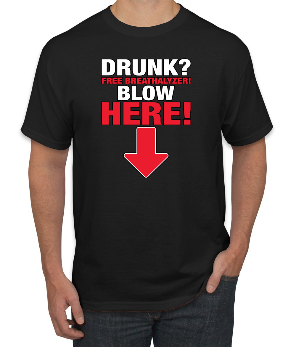 ¡Almímetro gratis! Camiseta Blow Here Humor para hombre - Imagen 2 de 27