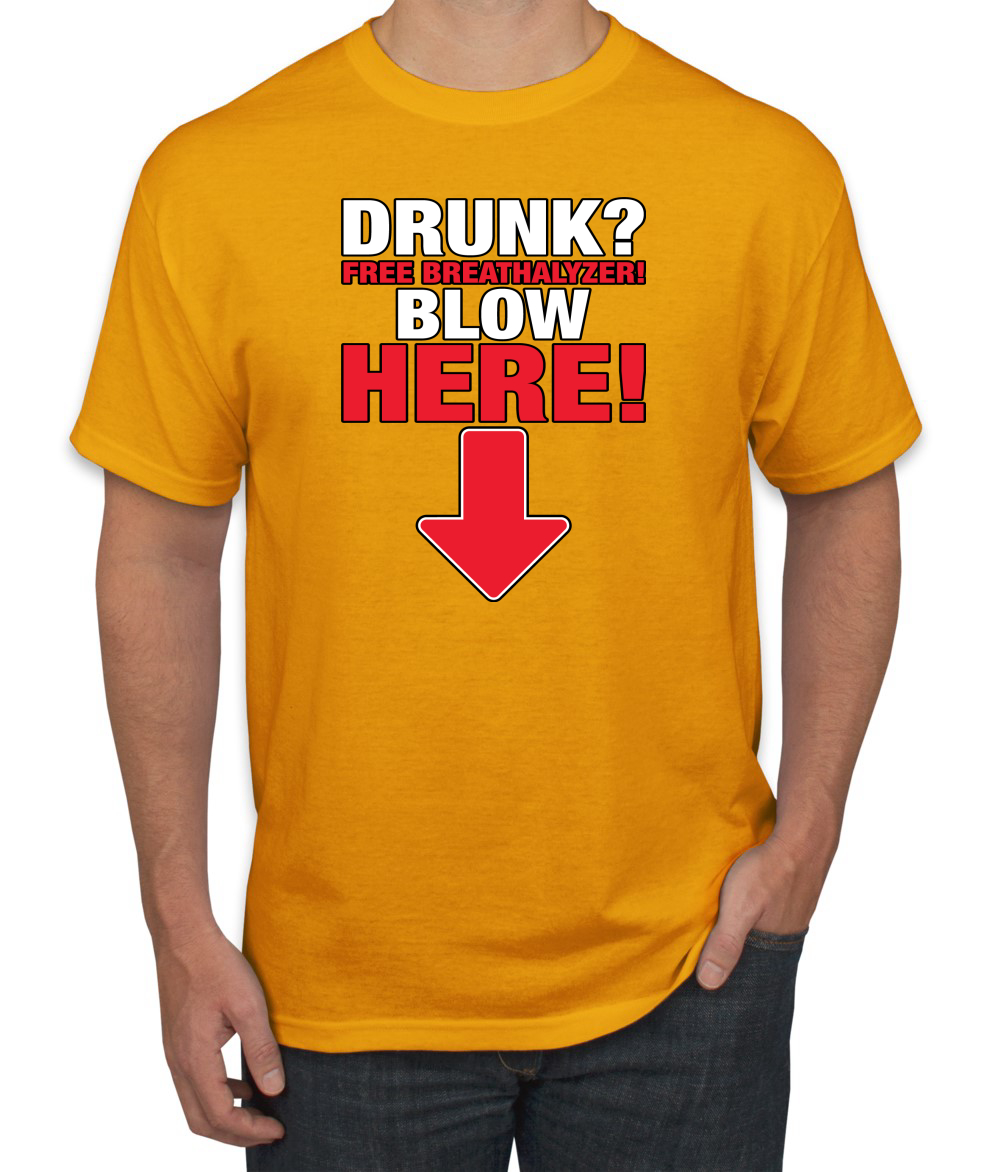 ¡Almímetro gratis! Camiseta Blow Here Humor para hombre - Imagen 23 de 27