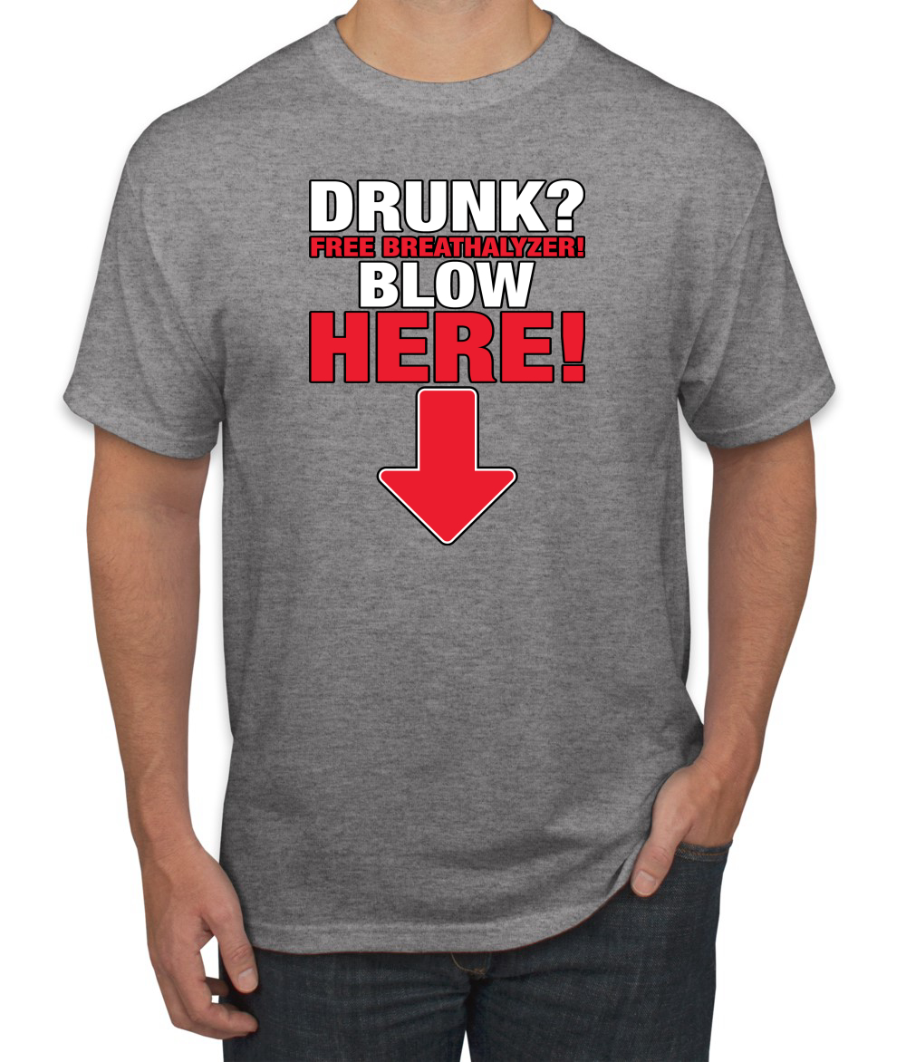 ¡Almímetro gratis! Camiseta Blow Here Humor para hombre - Imagen 7 de 27