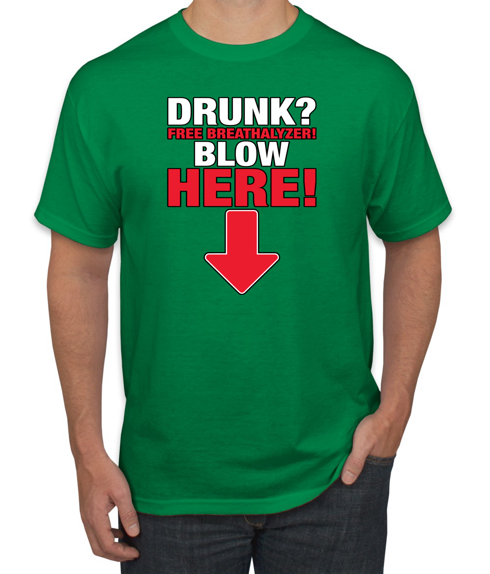 ¡Almímetro gratis! Camiseta Blow Here Humor para hombre - Imagen 8 de 27