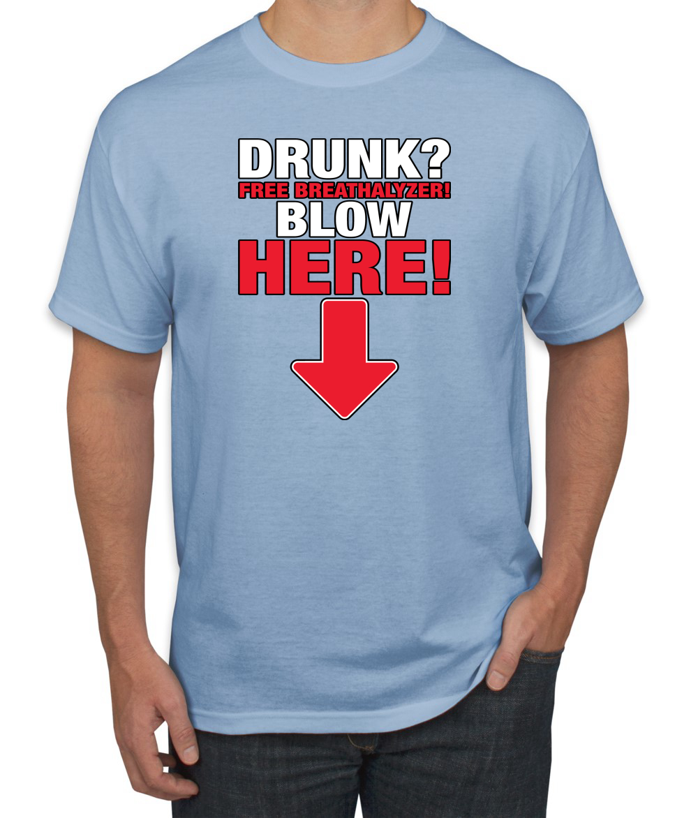 ¡Almímetro gratis! Camiseta Blow Here Humor para hombre - Imagen 24 de 27
