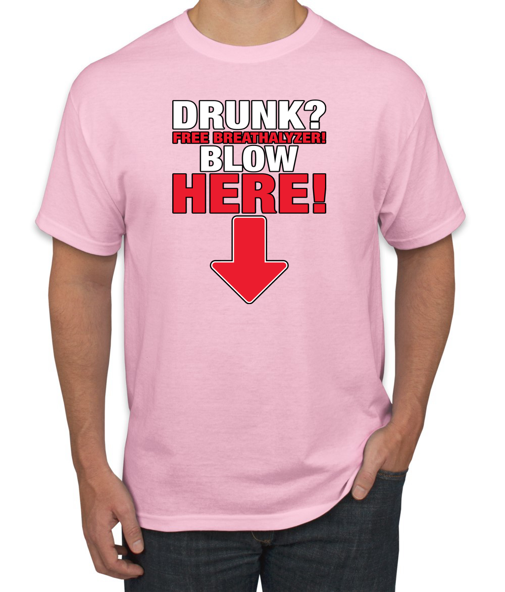 ¡Almímetro gratis! Camiseta Blow Here Humor para hombre - Imagen 9 de 27