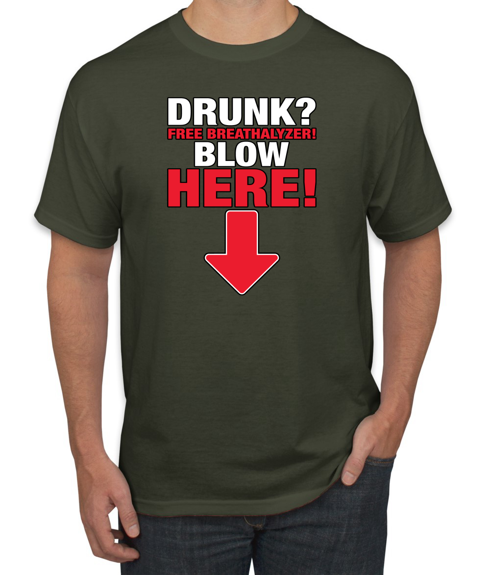 ¡Almímetro gratis! Camiseta Blow Here Humor para hombre - Imagen 26 de 27