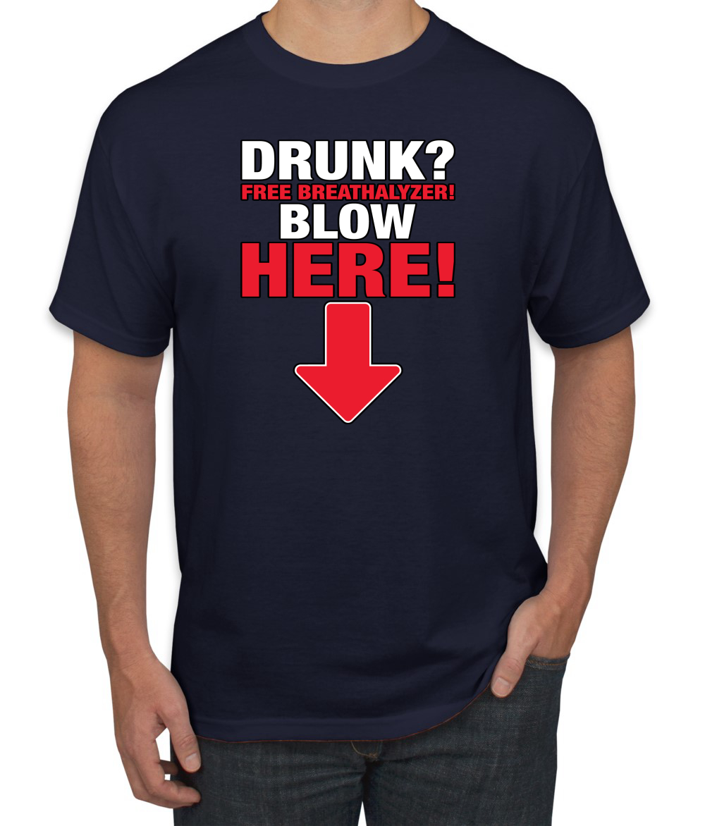 ¡Almímetro gratis! Camiseta Blow Here Humor para hombre - Imagen 11 de 27